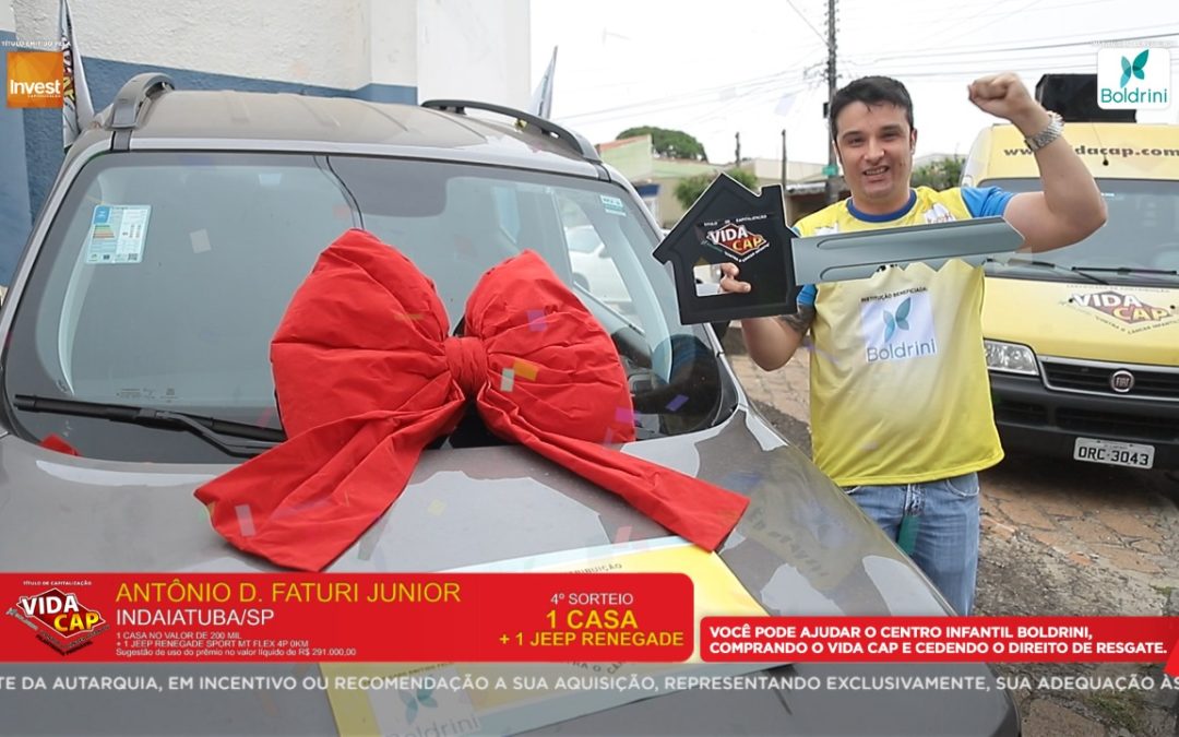 Antonio Faturi Júnior de Indaiatuba, ganhou uma casa com carro na garagem.