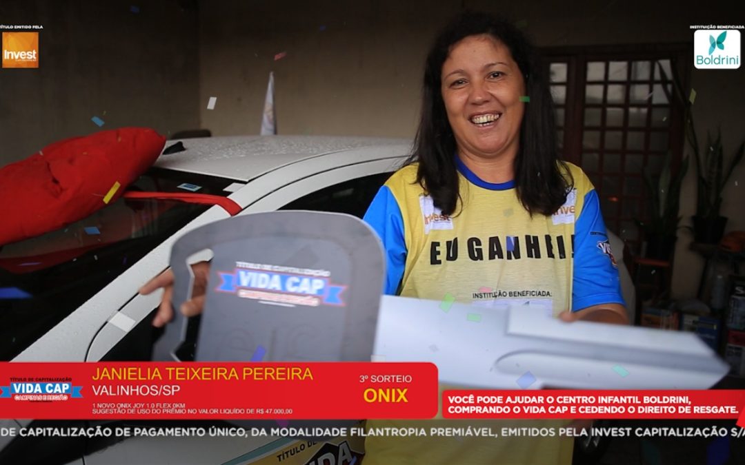 Moradora de Valinhos ganhou um Ônix e quitou todas as dívidas com a venda do carro.