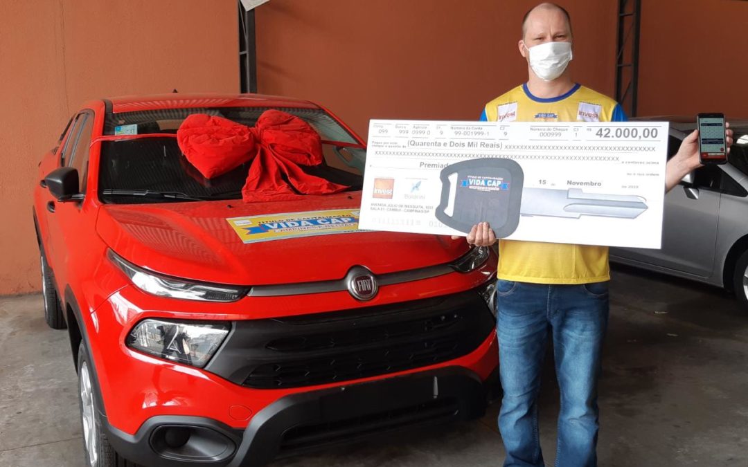 Morador de Jaguariúna ganha uma Fiat Toro mais R$ 40 mil no Vida Cap