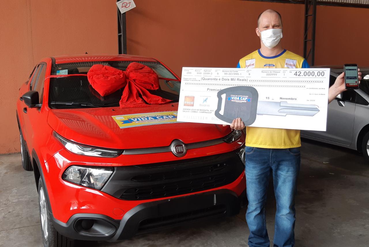 Morador de Jaguariúna ganha uma Fiat Toro mais R$ 40 mil no Vida Cap