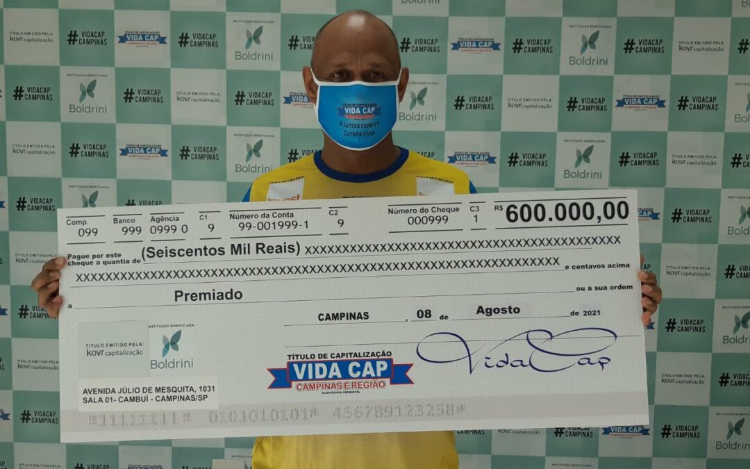 Morador de Campinas divide o quarto prêmio do Vida Cap e leva 120 mil reais