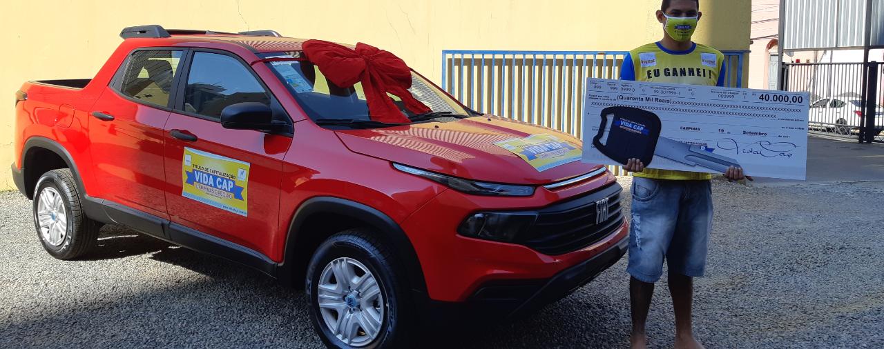 Morador de Campinas ganha sozinho uma Fiat Toro mais 40 mil reais