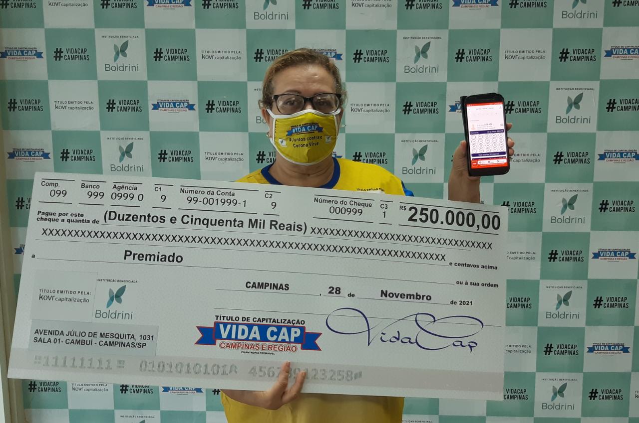 Moradora de Sumaré ganha sozinha 250 mil reais no Vida Cap