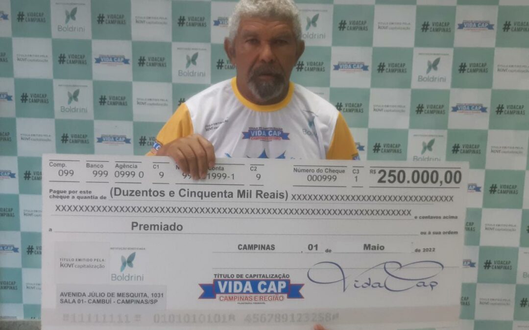 Aposentado de Indaiatuba divide o quarto prêmio e leva para casa 125 mil reais