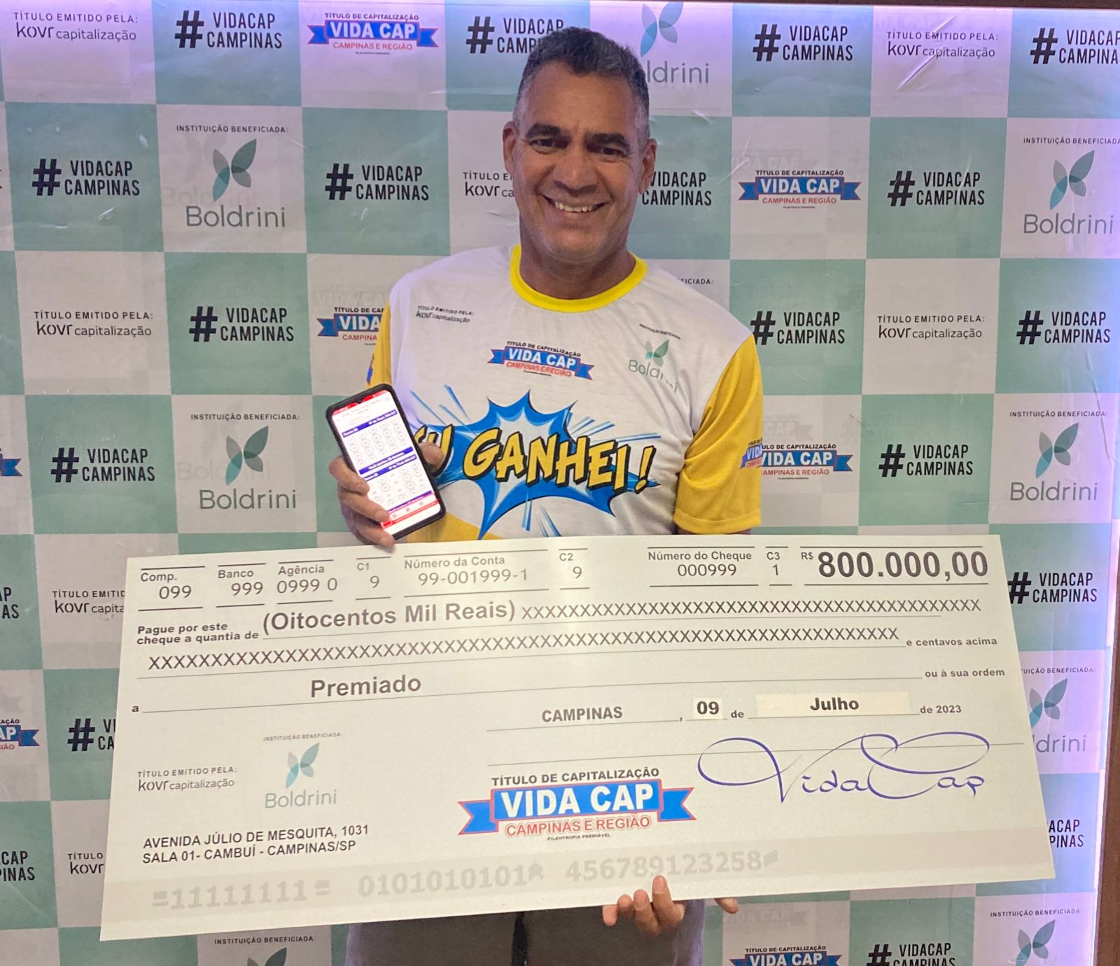 Eletricista de Campinas divide prêmio de 800 mil e vai quitar o financiamento da casa 
